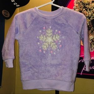 Purple Fleece Snowflake Sweater